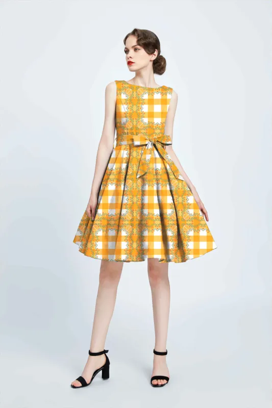 "Ruby" Orange Gingham sold by miss lulo