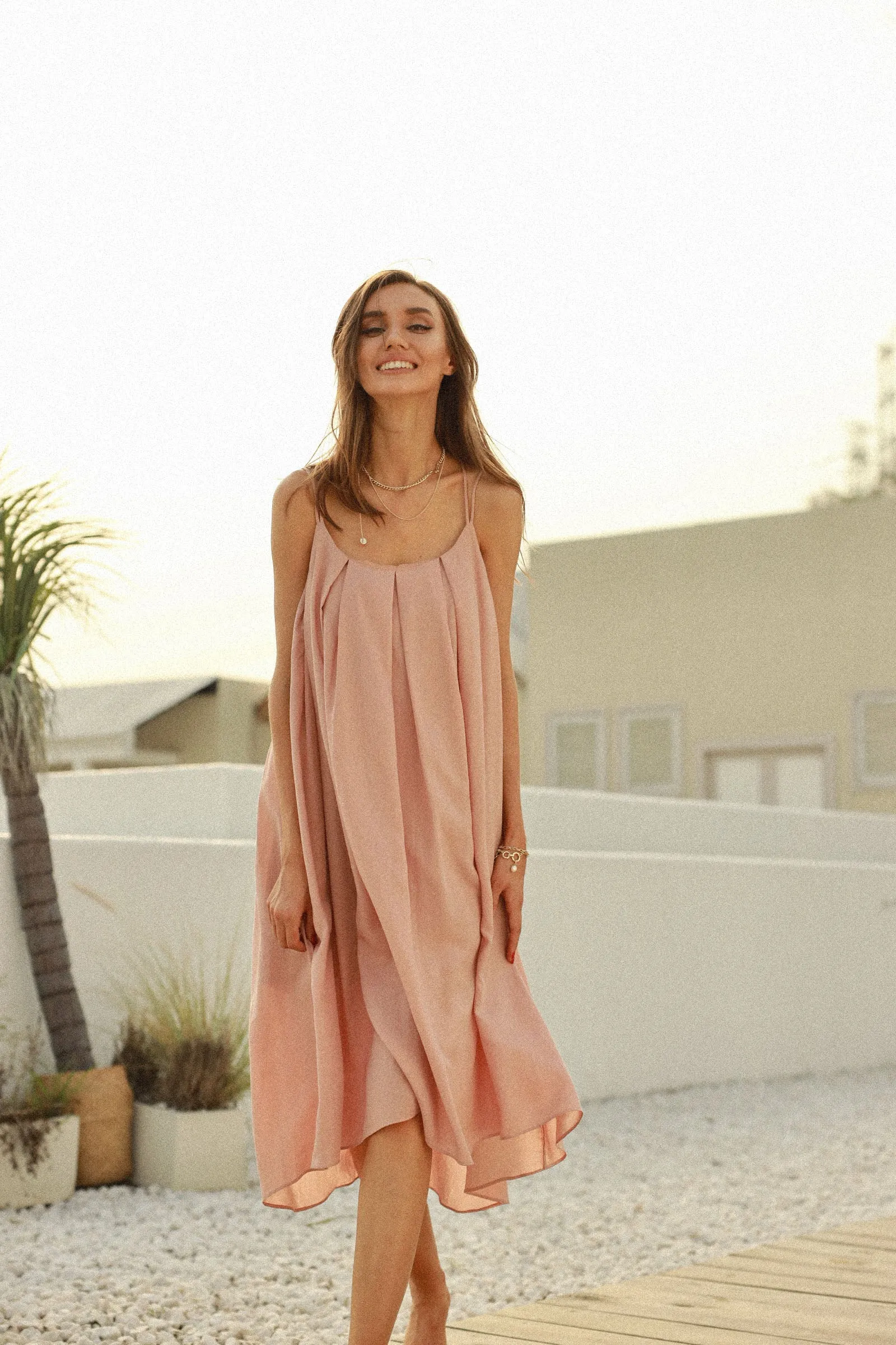 Aimee | Lyocell Flared Nightgown Dress sold by miss lulo product image thumbnail 5