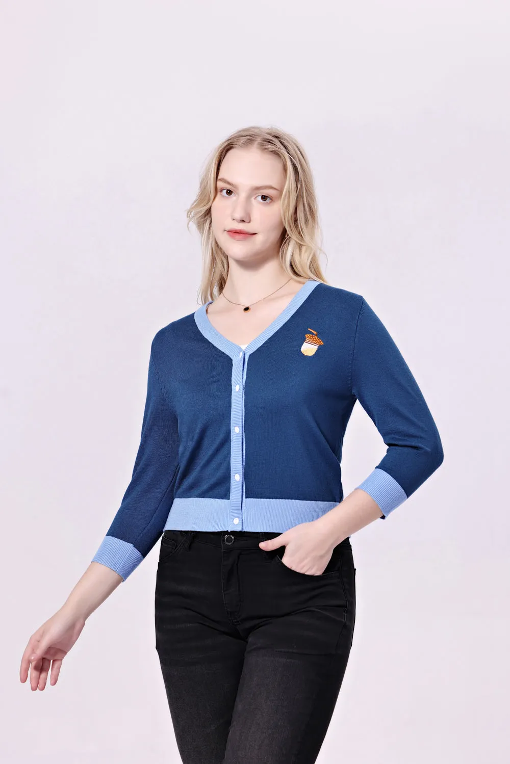 "Skye" Penguin Embroidered Cardigan sold by miss lulo product image thumbnail 3