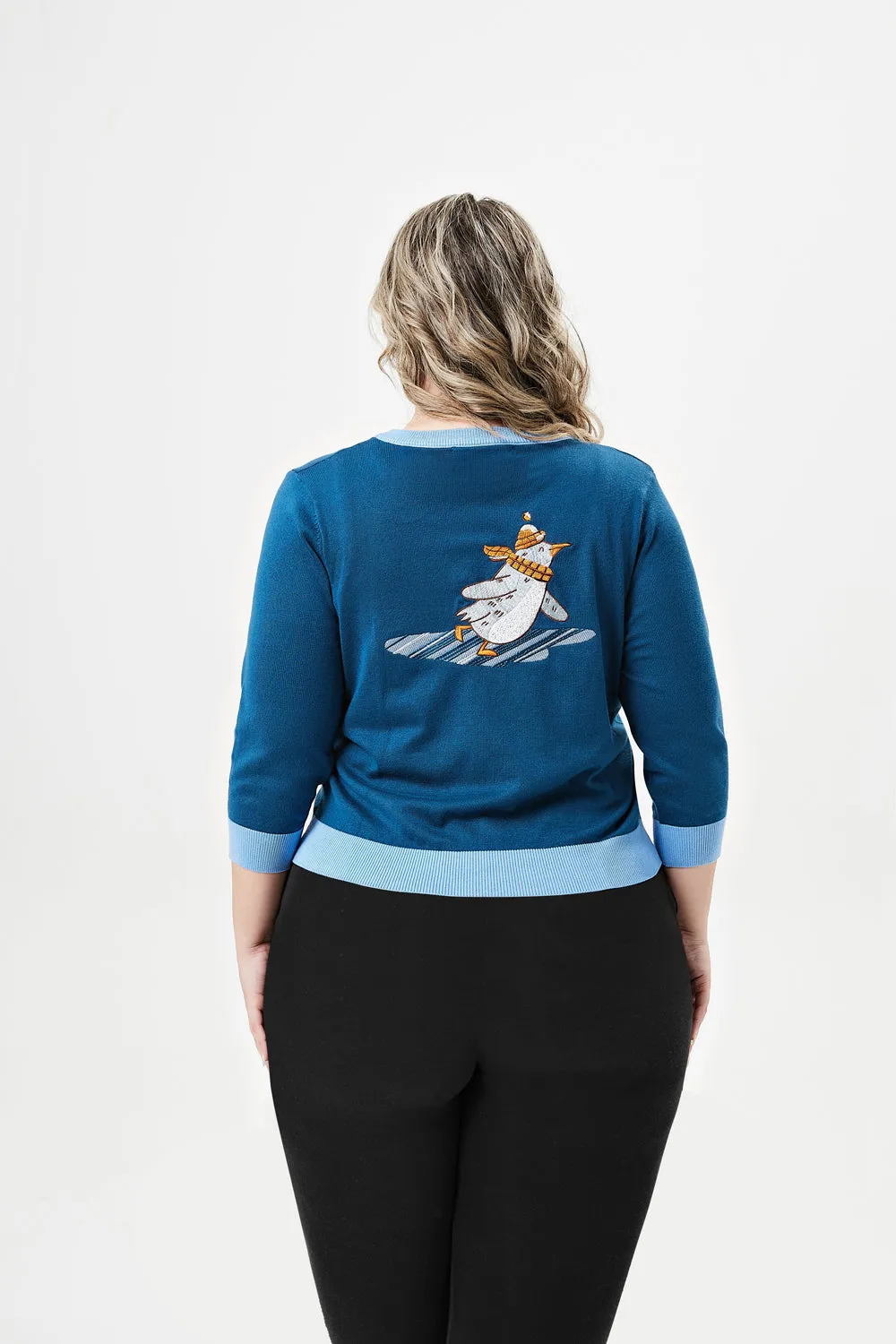 "Skye" Penguin Embroidered Cardigan sold by miss lulo