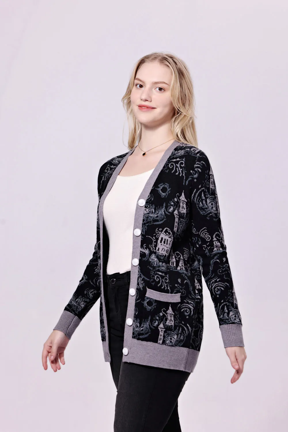 "Fiona" Dark Towers Cardigan w/ Pockets sold by miss lulo product image thumbnail 3