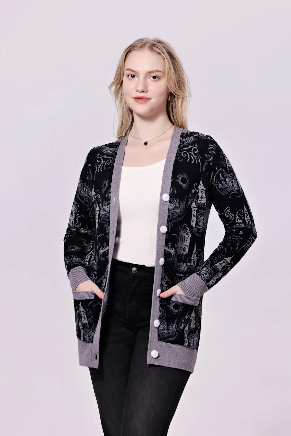 "Fiona" Dark Towers Cardigan w/ Pockets sold by miss lulo product image thumbnail 2