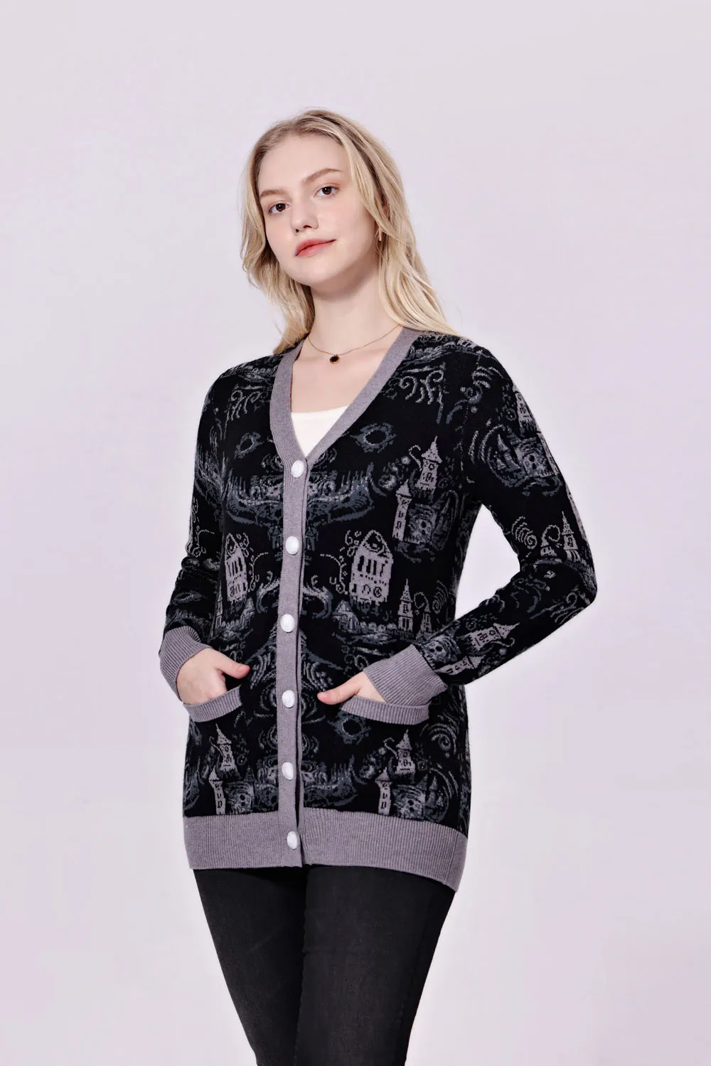 "Fiona" Dark Towers Cardigan w/ Pockets sold by miss lulo