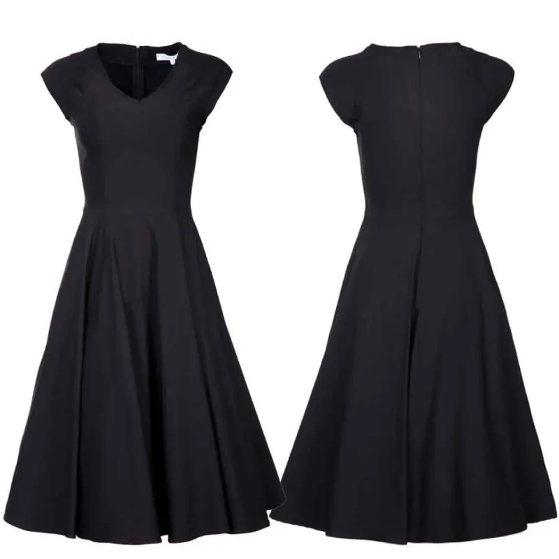 "Hazel" Solid Black Dress sold by miss lulo