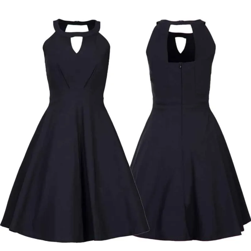Solid Black Keyhole Dress sold by miss lulo
