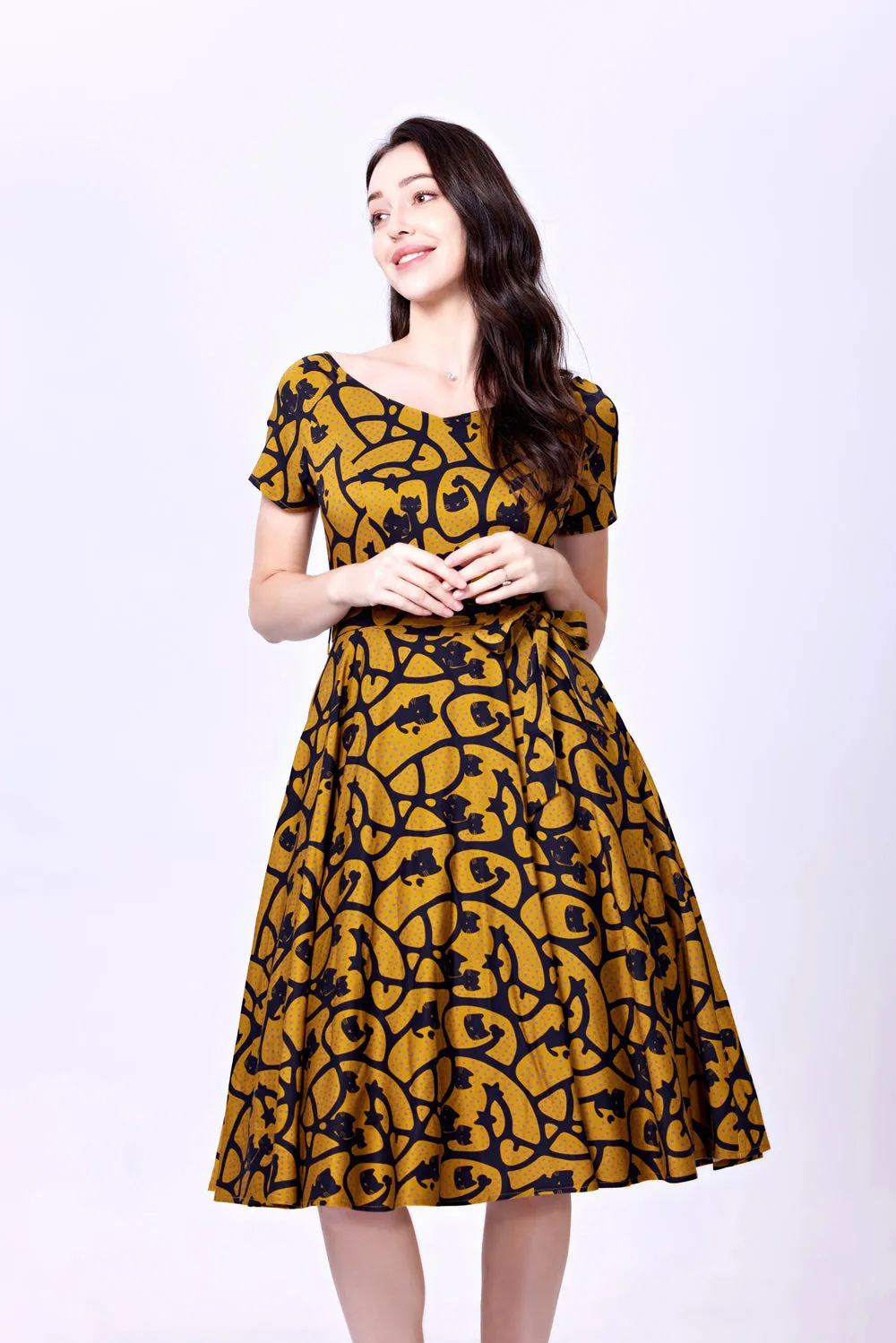 "Bella" Gold & Black Cats sold by miss lulo product image thumbnail 3