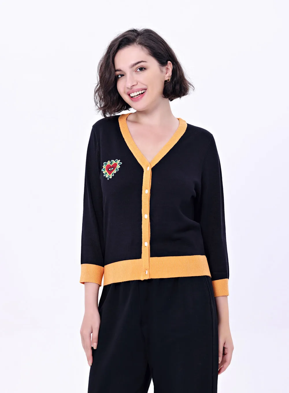 "Skye" Cheetah Embroidered Cardigan sold by miss lulo product image thumbnail 4