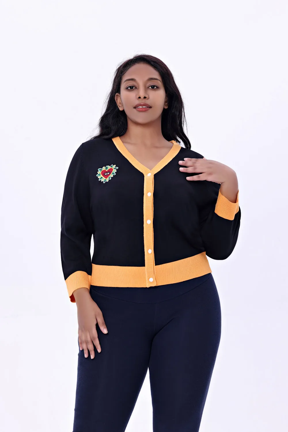 "Skye" Cheetah Embroidered Cardigan sold by miss lulo product image thumbnail 2