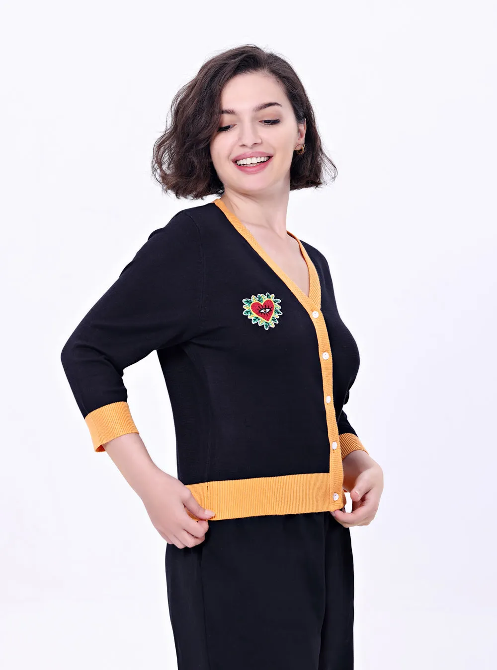 "Skye" Cheetah Embroidered Cardigan sold by miss lulo product image thumbnail 5