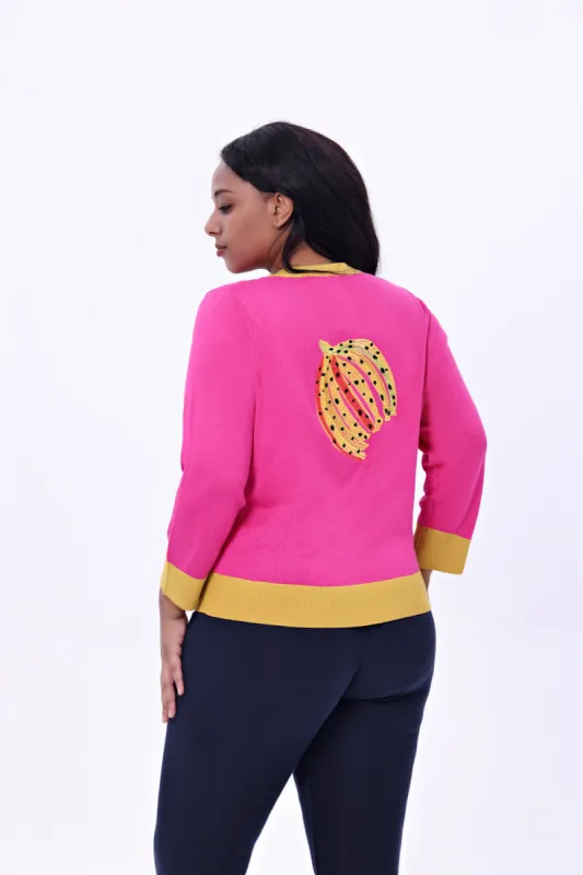 "Leslie" Toucan Embroidered Cardigan sold by miss lulo