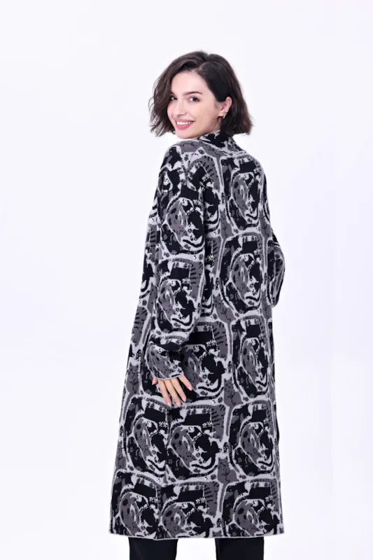 "Talia" Resting Cats Duster Cardi w/ Pockets sold by miss lulo