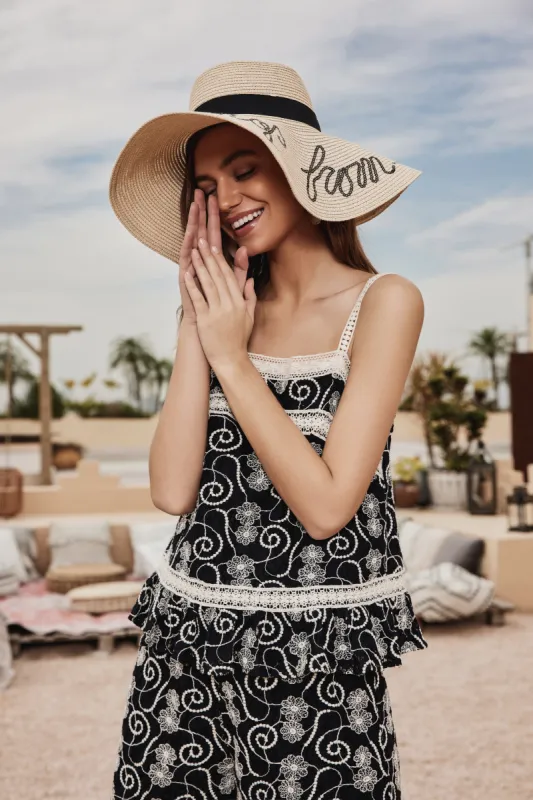 Della | Cotton Embroidered Cami Top sold by miss lulo