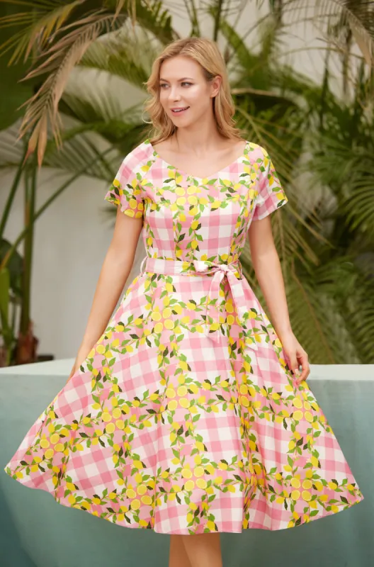 "Bella" Lemon Gingham sold by miss lulo