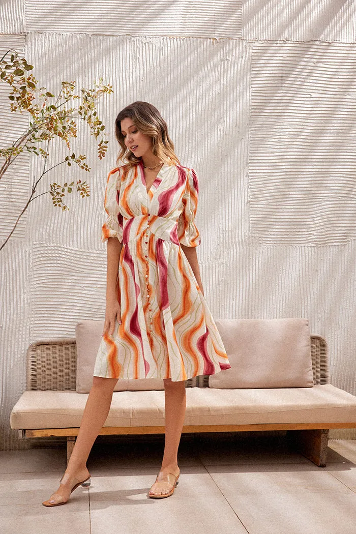 Emily | Cotton Ripple Print Dress sold by miss lulo product image thumbnail 2