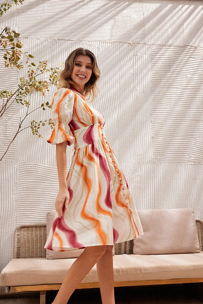 Emily | Cotton Ripple Print Dress sold by miss lulo product image thumbnail 3