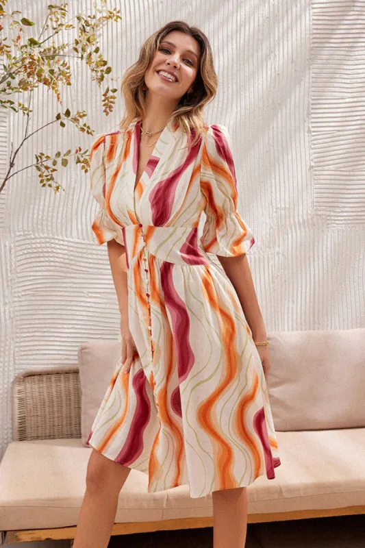 Emily | Cotton Ripple Print Dress sold by miss lulo