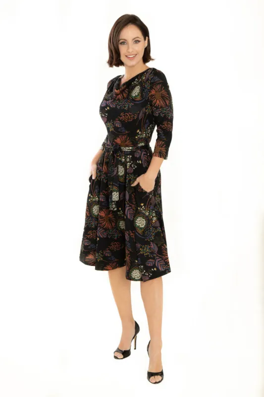 "Emma" Black Multi-Floral sold by miss lulo