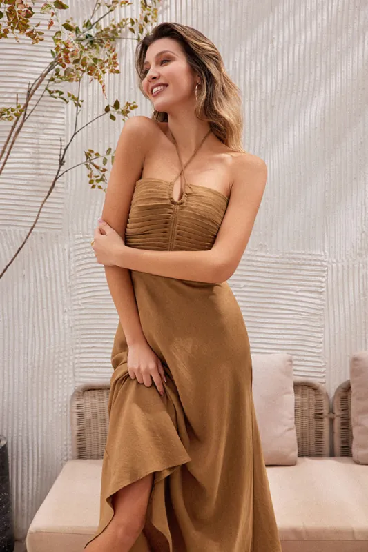 Carol | Lyocell/Linen Maxi Dress sold by miss lulo