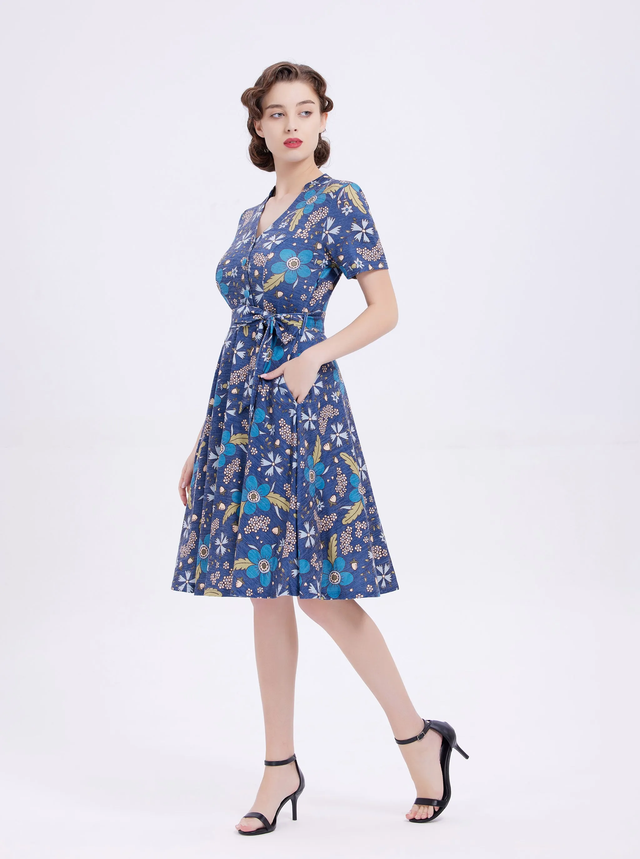 "Zoey" Cobalt Flowers sold by miss lulo