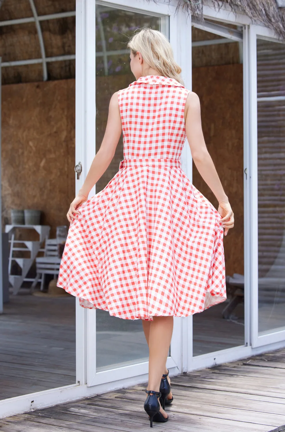 "Jani" Red Gingham sold by miss lulo product image thumbnail 4