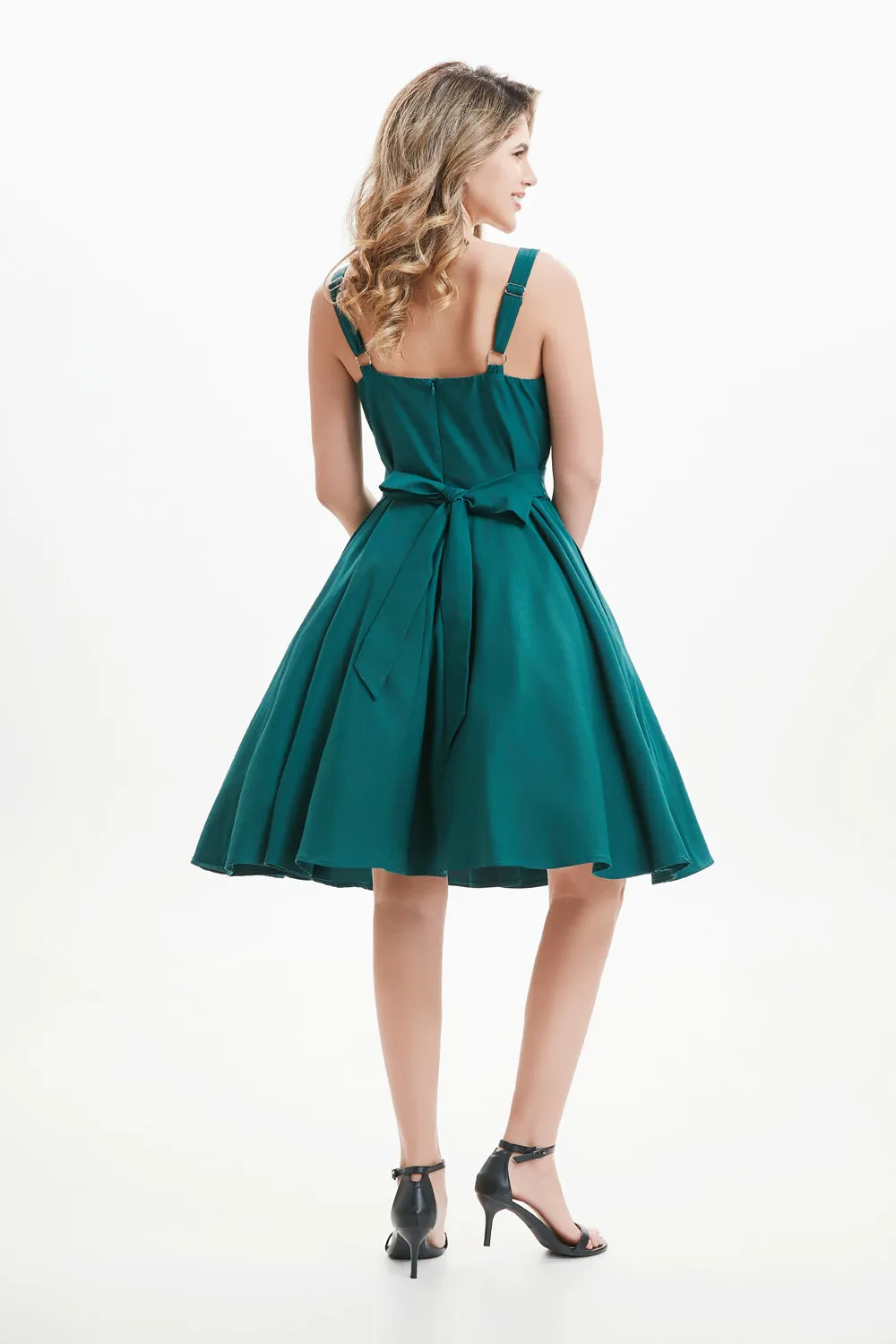 "Kyla" Teal (Solid) Viscose Blend with Stretch sold by miss lulo product image thumbnail 4