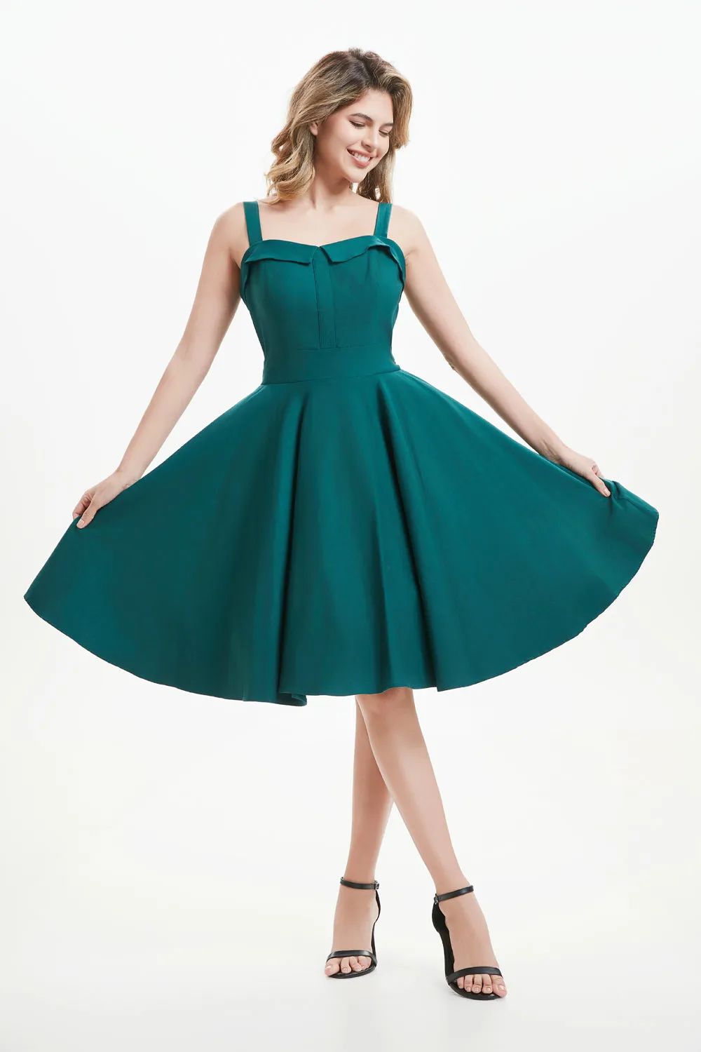 "Kyla" Teal (Solid) Viscose Blend with Stretch sold by miss lulo product image thumbnail 2