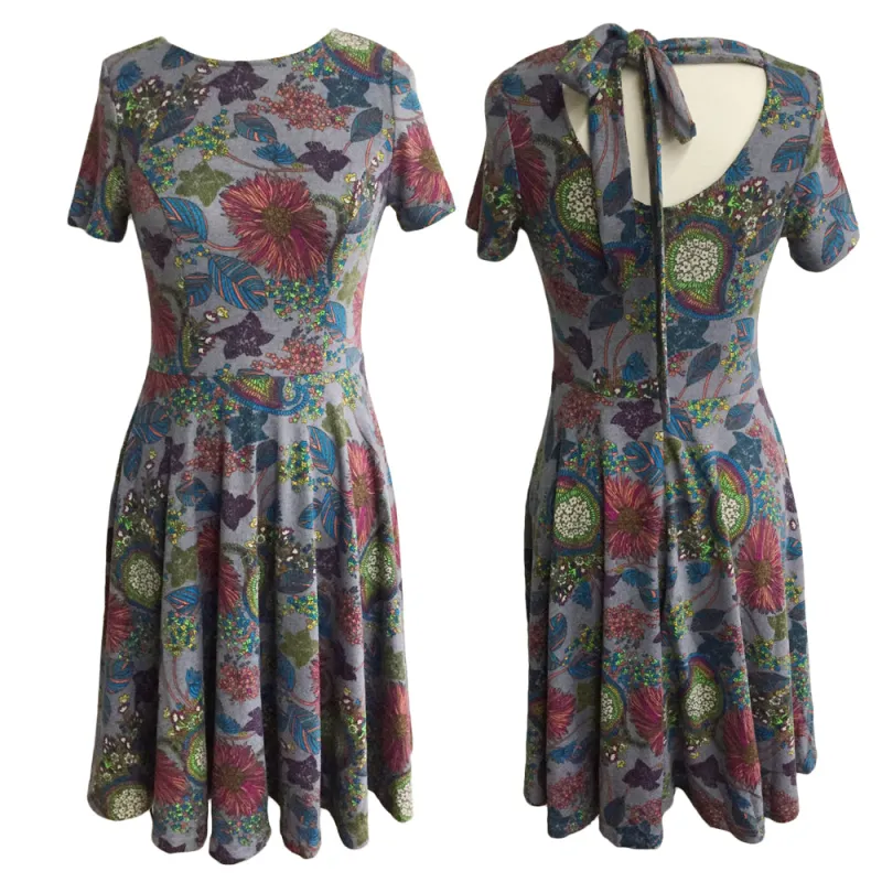 Grey Floral Knit Dress sold by miss lulo
