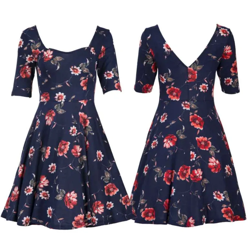 Pink and White Florals Knit Dress sold by miss lulo