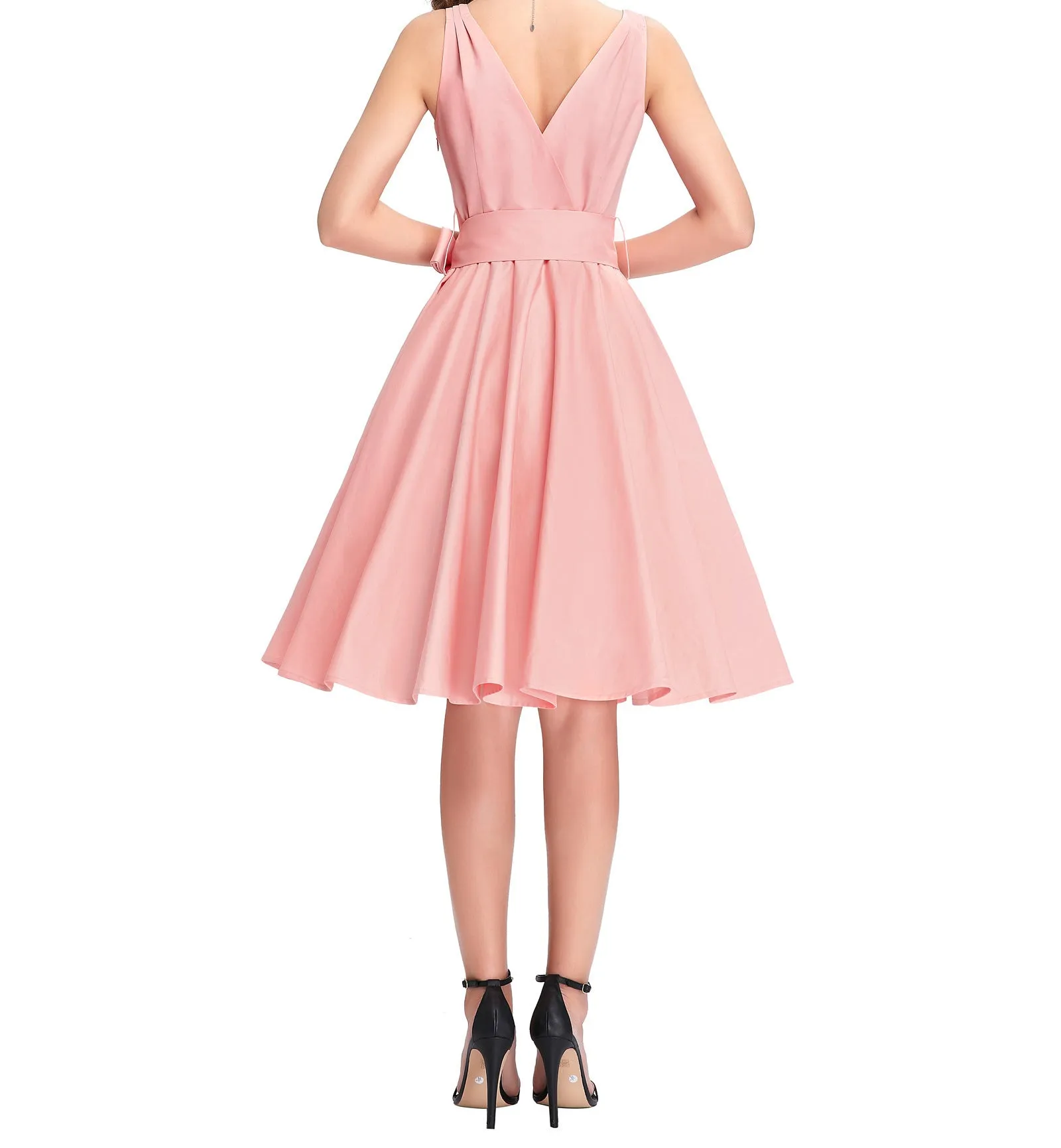 "Julie" Solid Pink Dress sold by miss lulo product image thumbnail 2