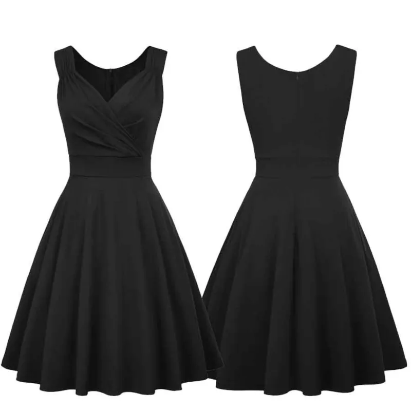 "Kerry" Solid Black Dress sold by miss lulo