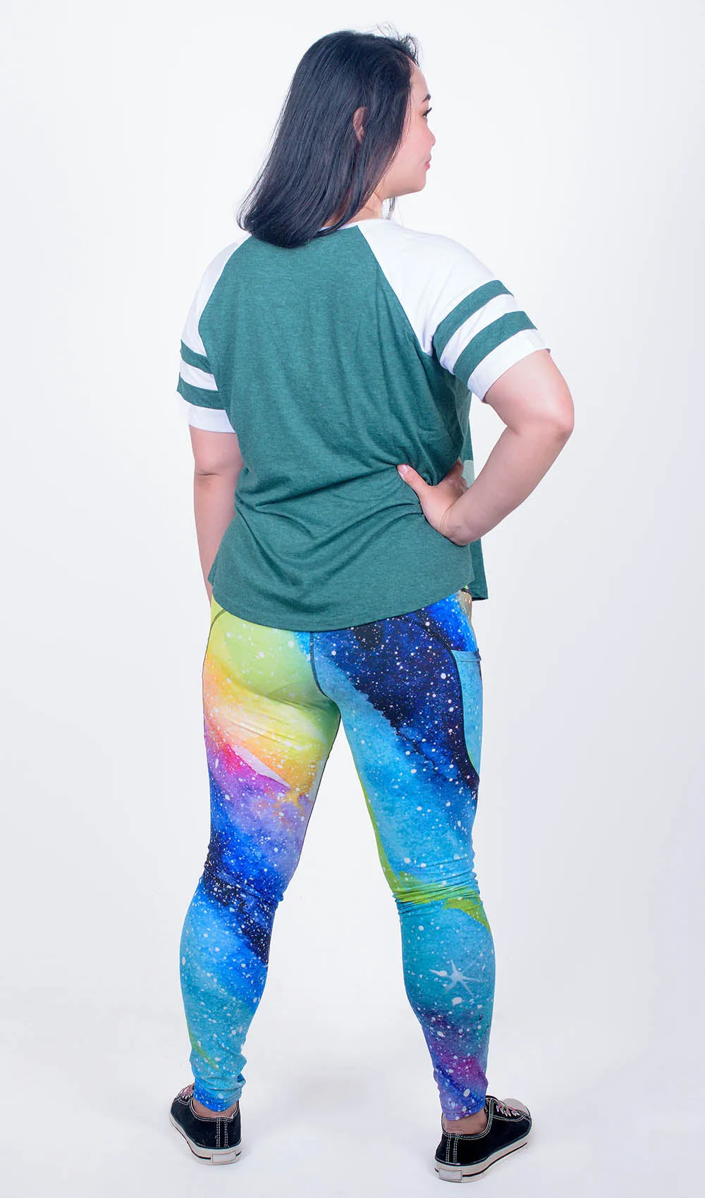 Green V Neck T-shirt sold by Hey Peach product image thumbnail 2