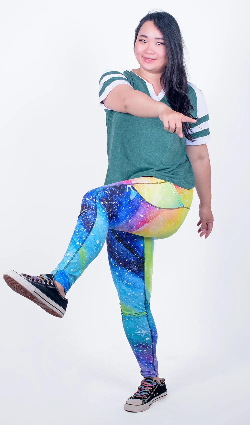 Green V Neck T-shirt sold by Hey Peach