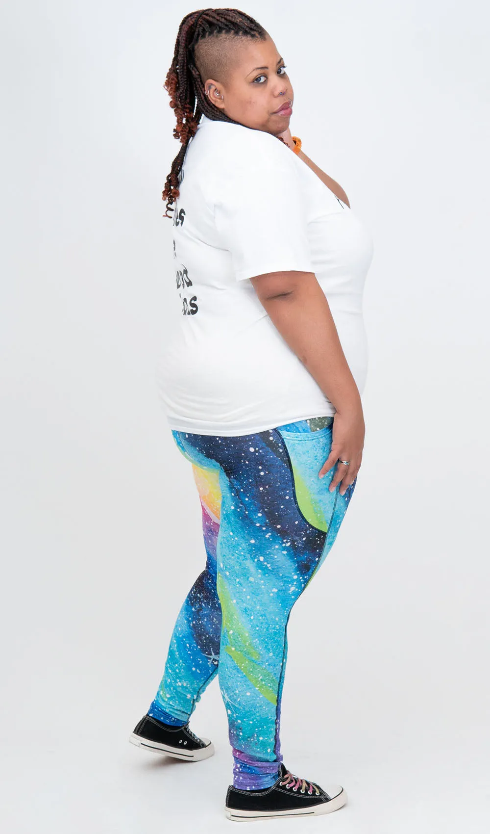 Rainbow Galaxy Leggings sold by Hey Peach product image thumbnail 2