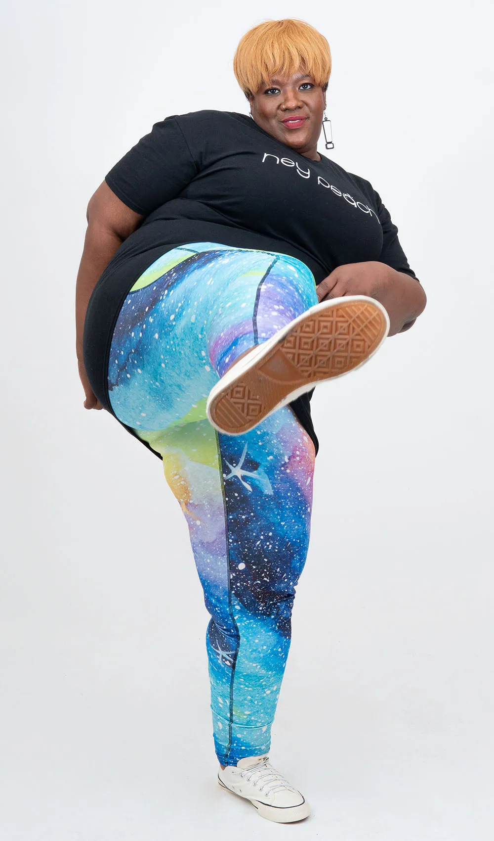 Rainbow Galaxy Leggings sold by Hey Peach product image thumbnail 3