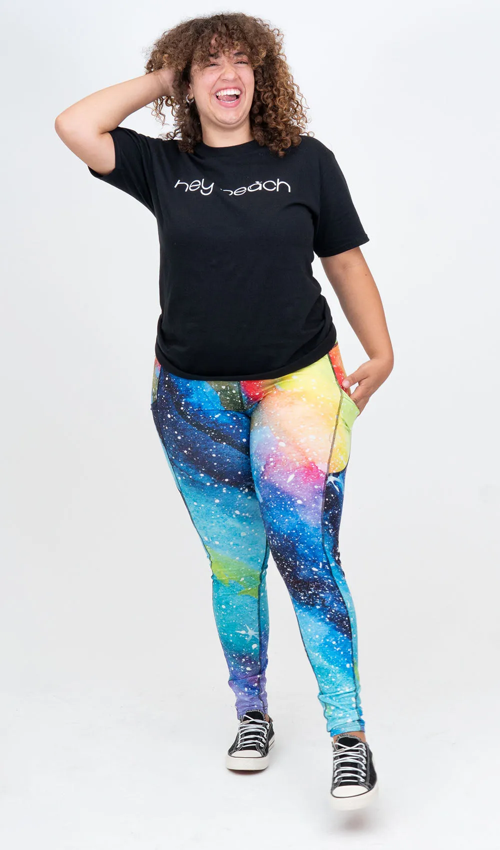 Rainbow Galaxy Leggings sold by Hey Peach product image thumbnail 5