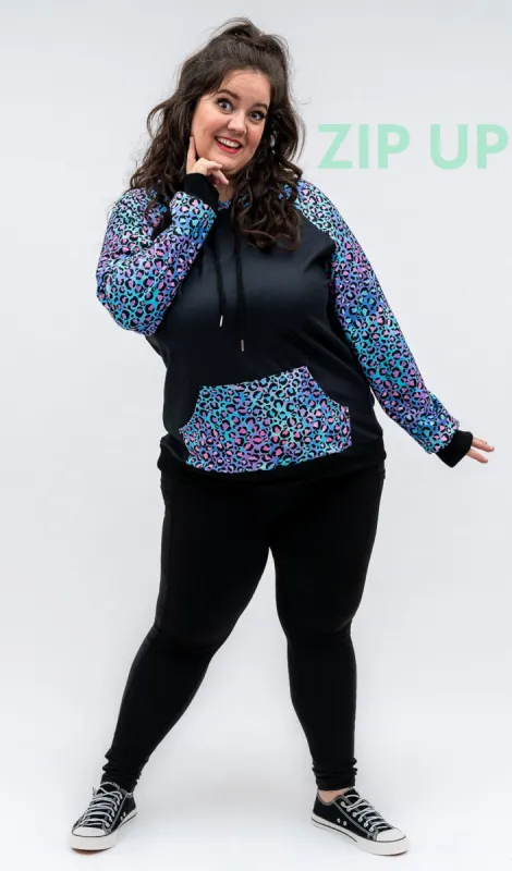 Neon Leopard Hoodie sold by Hey Peach