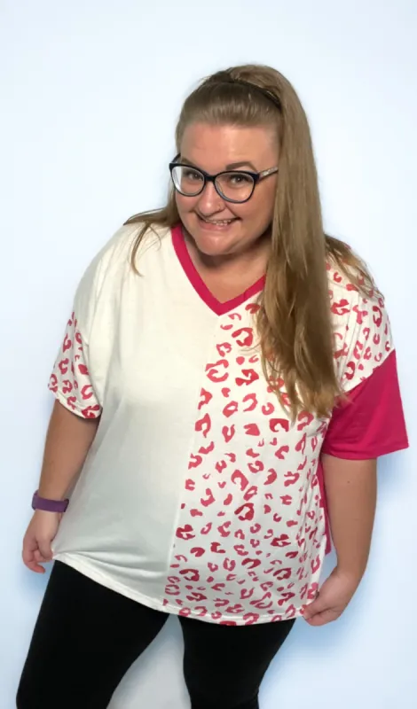 Pink Leopard T-shirt sold by Hey Peach