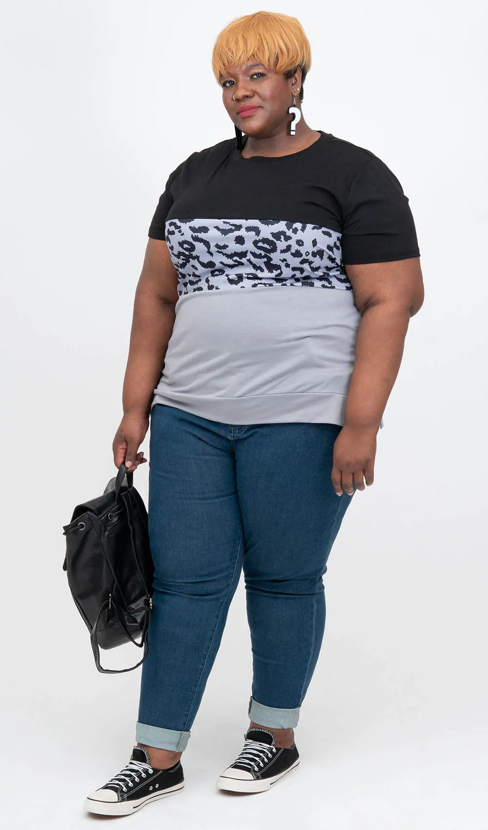 Leopard Colorblock Tee sold by Hey Peach product image thumbnail 2