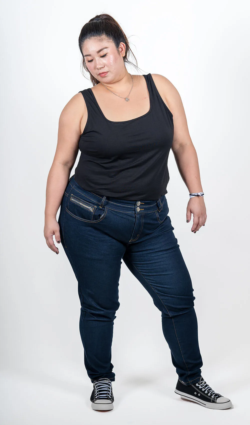 All The Things Skinny Jeans - Dark Blue sold by Hey Peach product image thumbnail 2