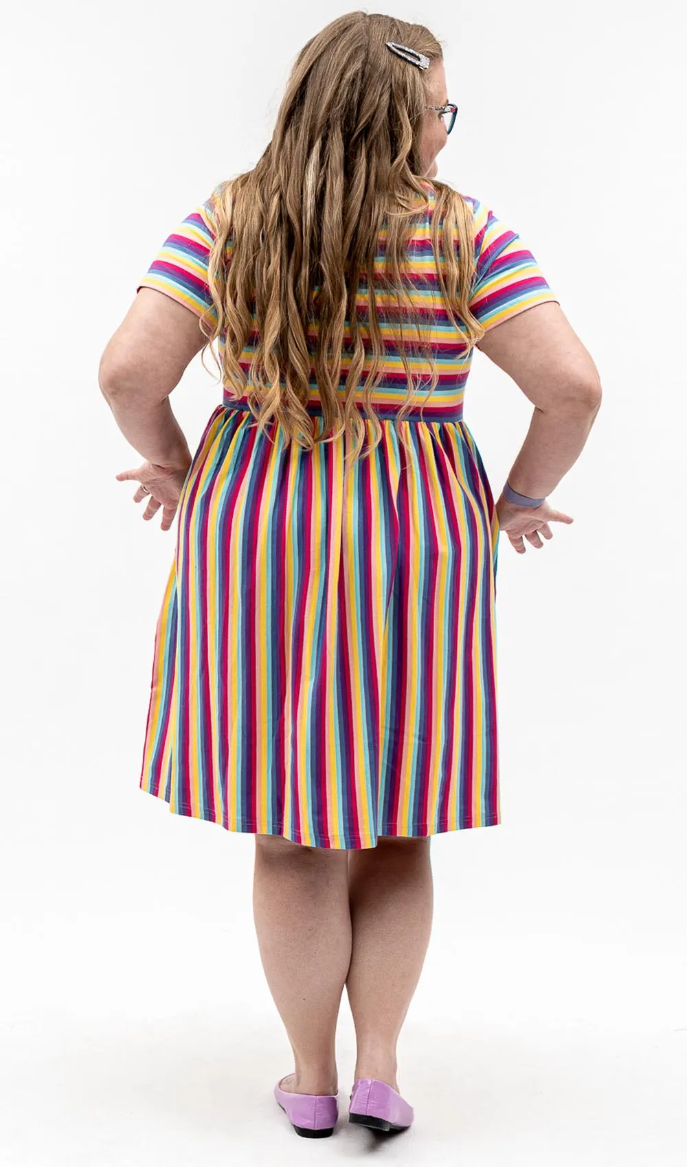 Bold Rainbow Dress sold by Hey Peach product image thumbnail 2