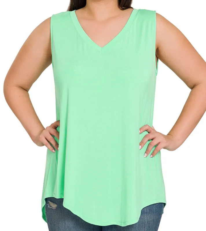 Sleeveless V-neck Shirt sold by Hey Peach