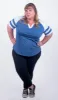 Blue V Neck T-shirt sold by Hey Peach