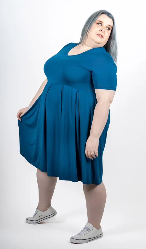 Teal Pocket Tee Dress sold by Hey Peach
