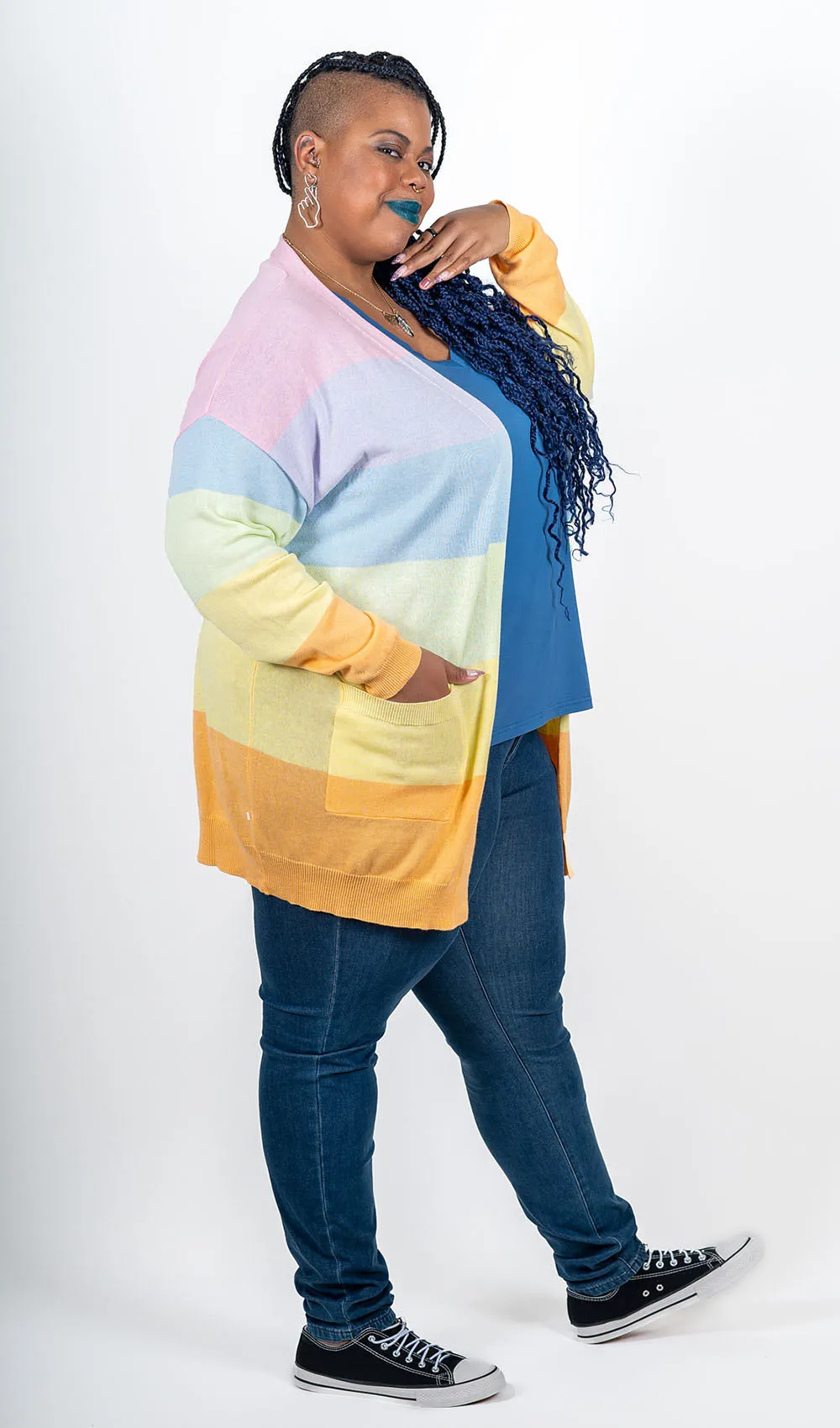 Rainbow Cardigan sold by Hey Peach product image thumbnail 3