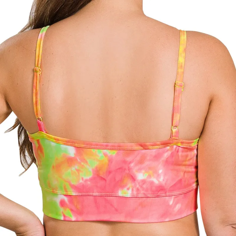 Yellow and Pink Sports Bra sold by Hey Peach