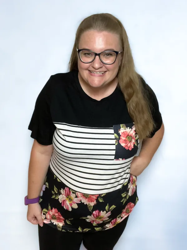 Floral T sold by Hey Peach