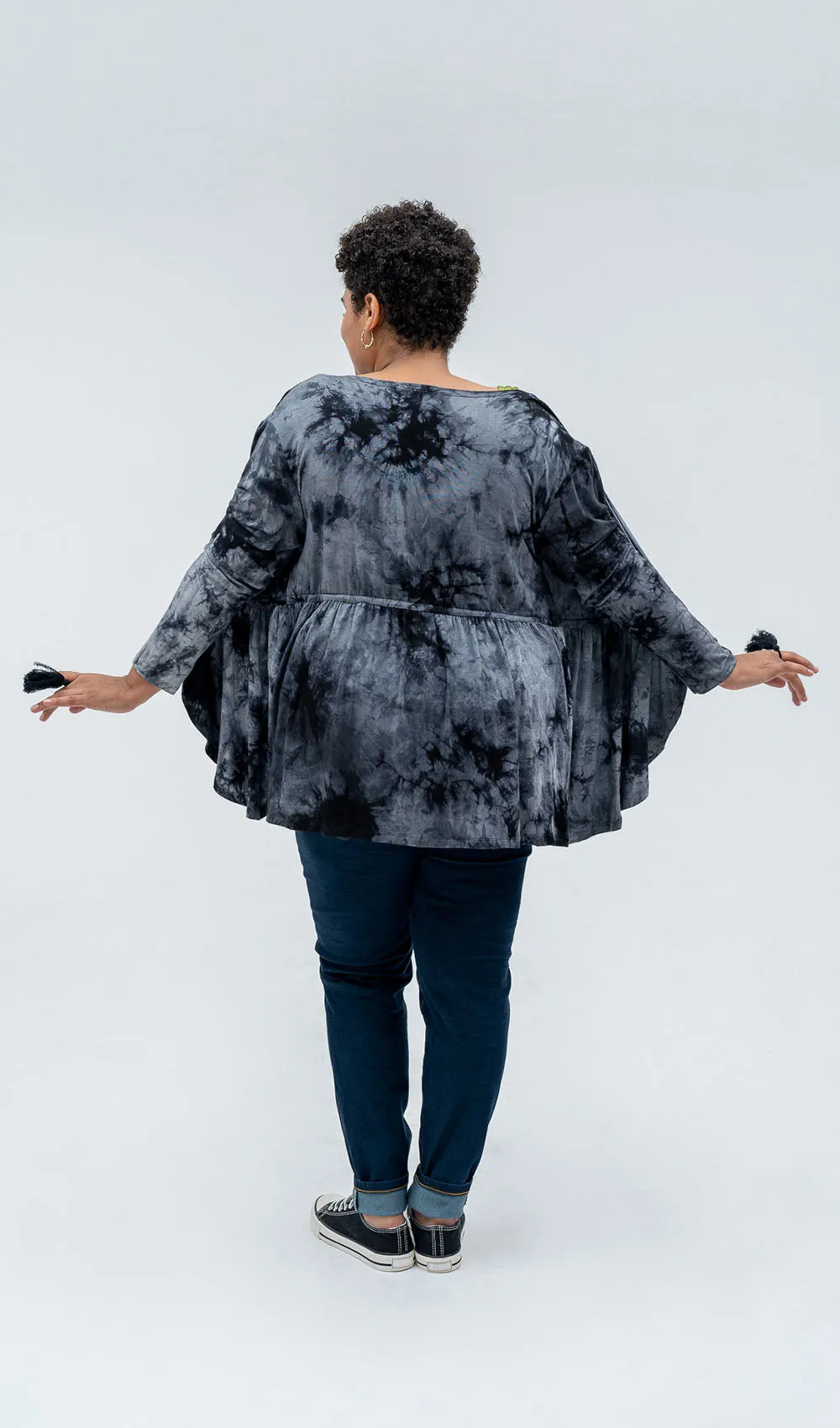 Black Tie Dye Cardigan sold by Hey Peach product image thumbnail 2