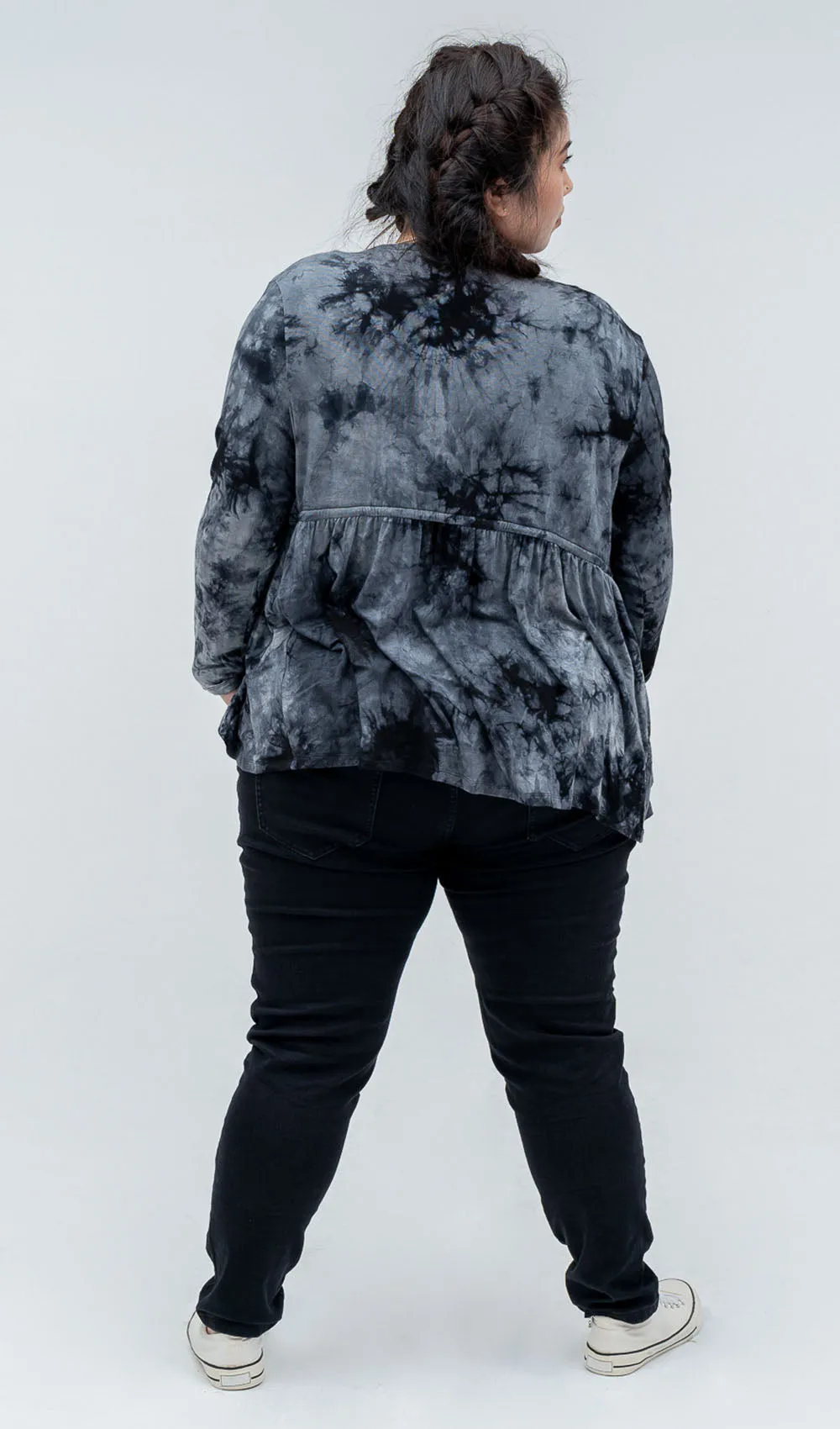 Black Tie Dye Cardigan sold by Hey Peach product image thumbnail 4