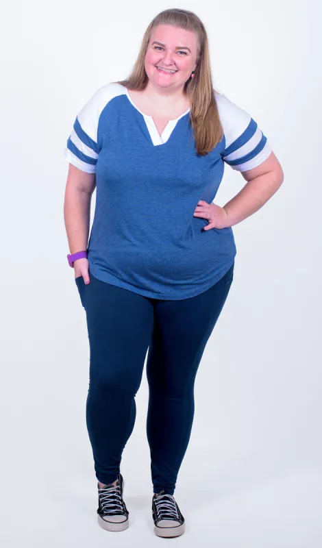 Dusty Blue Leggings sold by Hey Peach