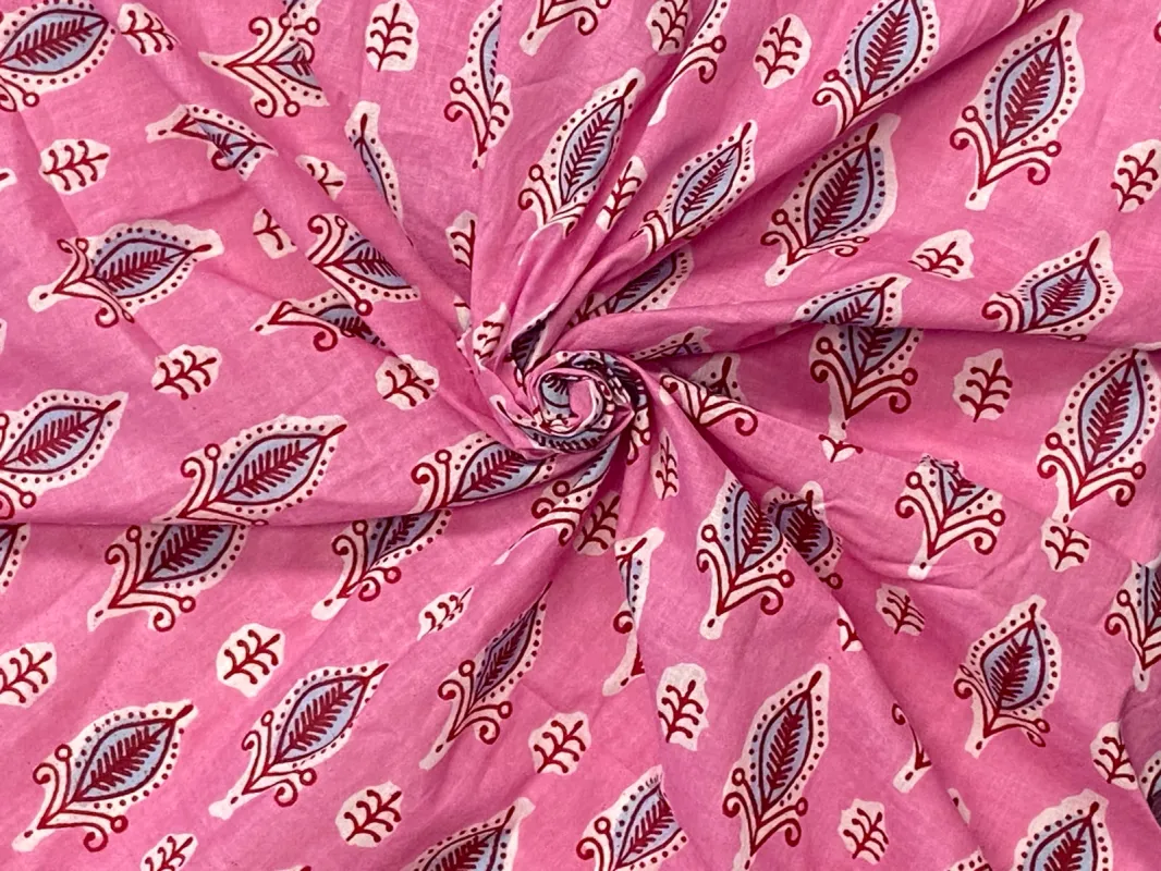 C25.1 - Hand Printed Cotton Cambric - pink promise *** sold by Love Your Peaches